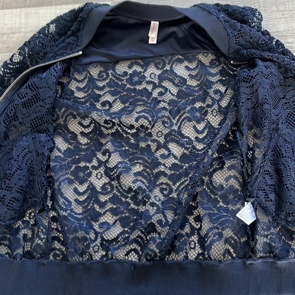 Transparent Floral Light Bomber Jacket - Picture 3 of 6